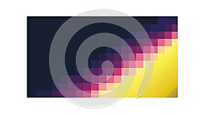 Dynamic Pixelated Color Gradient Horizontal Background, vector design Generative AI