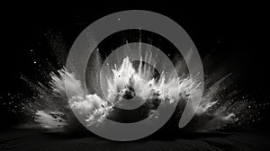 dynamic powder explosion on black
