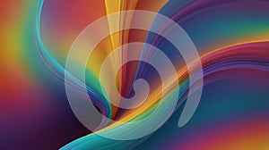 A dynamic prism effect refracting soft rainbow hues in a fluid motion