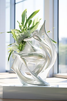 Dynamic Progress: Abstract Innovation in Metallic Sculpture