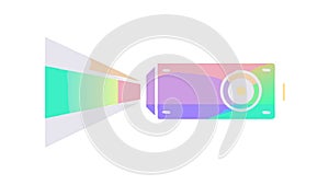 Dynamic Projector Icon Vibrant Display Technology, vector design Generative AI