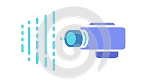 Dynamic Projector Vector Icon for Light and Display, vector design Generative AI