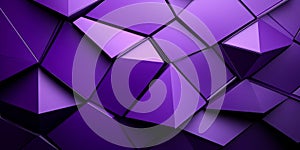 Dynamic Purplescape A Captivating Mosaic of Low Poly Geometric Shapes and Striking Pyramids