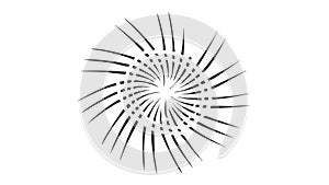 Dynamic Radial Burst Lines, Abstract Sunburst Effect Graphic, vector design Generative AI