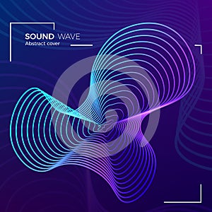 Dynamic radial color sound equalizer design. Music album cover template. Abstract circular digital data form. Vector