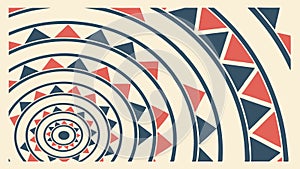 Dynamic Radial Geometric Pattern - Abstract Circular Motif, vector design Generative AI