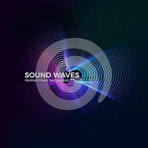 Dynamic radial sound equalizer design. Music album cover template. Abstract circular digital data form. Vector illustration