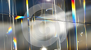 Dynamic Rainbow Light Refractions on Glass Panels