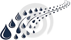 Dynamic Raindrops Water Splash Effect, vector design Generative AI