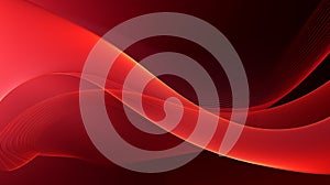 Dynamic Red Abstract Curves on a Deep Background for Engaging Visuals