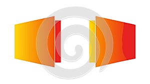 Dynamic Red Geometric Shapes Vector: Modern Abstract Design Element, vector design Generative AI