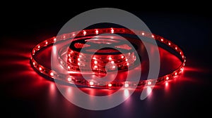 The Dynamic Red LED Strip Lights for Modern Ambiance and Stylish DÃ©cor photo