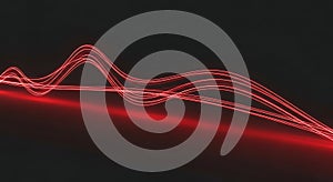 Dynamic red light trails creating abstract patterns against a dark backdrop.
