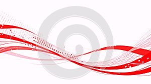 Dynamic Red Waves and Dots Abstract Background