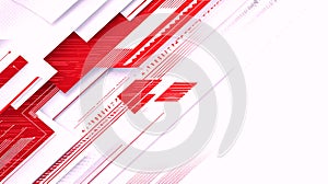 Dynamic Red and White Abstract Geometric Background