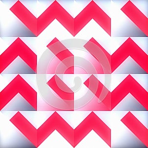 Dynamic Red and White Geometric Zigzag Pattern