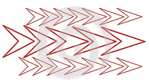 Dynamic Red Zigzag Pattern for Modern Backgrounds, vector design Generative AI