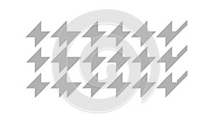 Dynamic repeating lightning bolt pattern for energy, vector design Generative AI
