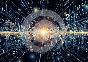 A dynamic representation of digital data, showcasing a vast array