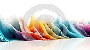 Dynamic Rhythms - Captivating Abstract Vector Illustration Featuring Modern Wave Stripes on a White Background. Generative AI