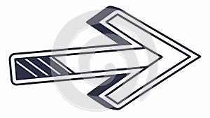 Dynamic Right Arrow, Forward Progress and Movement, vector design Generative AI