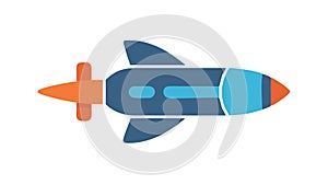 Dynamic Rocket Launch Space Exploration Innovation Icon, vector design Generative AI
