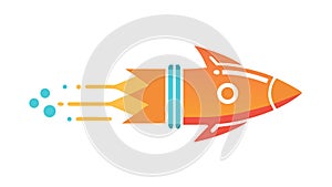 Dynamic Rocket Launch into Space Startup and Innovation, vector design Generative AI