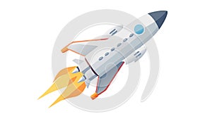 Dynamic Rocket Launch Vector Icon for Space Exploration, vector design Generative AI