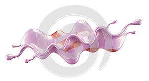 Dynamic rose gold and purple fluid wave render