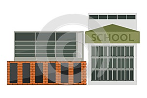 Dynamic School Building Vector - Inspiring Education and Imagination