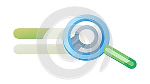 Dynamic Search Bar with Loading Indicator Icon, vector design Generative AI