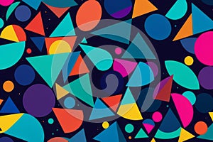 Dynamic Serenity: Finding Peace in Abstract Multi-Color Shapes photo