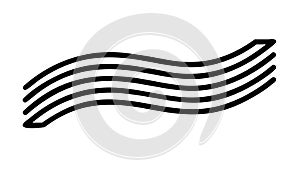 Dynamic Set of Horizontal Wavy Lines, vector design Generative AI