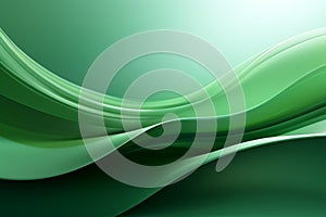 Dynamic simplicity green curve abstract background evokes a tranquil ambiance