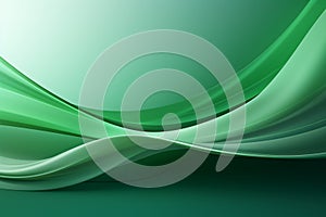 Dynamic simplicity green curve abstract background evokes a tranquil ambiance
