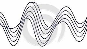 Dynamic Sine Waves Pattern, Abstract Scientific Data Visualization, vector design Generative AI