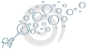 Dynamic Soap Bubbles Floating, Light Playful Art, vector design Generative AI