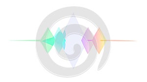 Dynamic Sound Wave Spectrum, Audio Visualization Element, vector design Generative AI