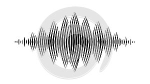 Dynamic Sound Wave Visualization, Audio Pulse Vibration Element, vector design Generative AI