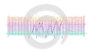Dynamic Sound Waveform: Audio Visualization Digital Music Graphic, vector design Generative AI