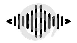 Dynamic Sound Waveform, Audio Visualization Icon, vector design Generative AI