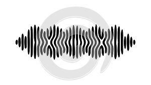 Dynamic Sound Waves Audio Visualizer Pattern, vector design Generative AI