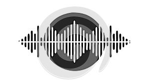Dynamic Sound Waves Icon, Audio Frequency Music Visualizer, vector design Generative AI