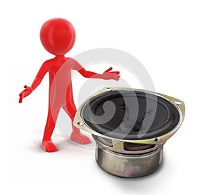 Dynamic speaker and man