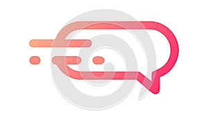 Dynamic Speed Lines Speech Bubble Icon, vector design Generative AI