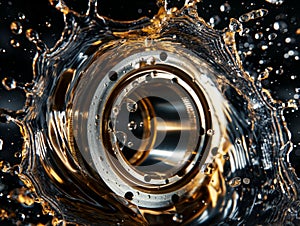 Dynamic Splash around Metal Bearing