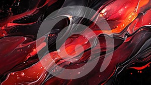 A dynamic splash of red liquid, showcasing movement and texture