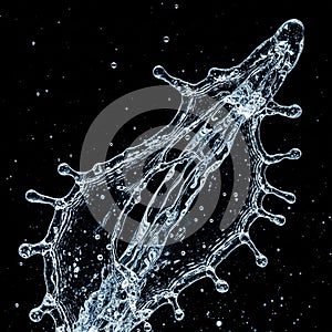 Transparent and detailed, highlighting the movement and impac