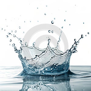 Water splash isolated on white background