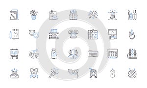 Dynamic strategy line icons collection. Adaptability, Agility, Change, Creativity, Deployment, Development, Dynamicity